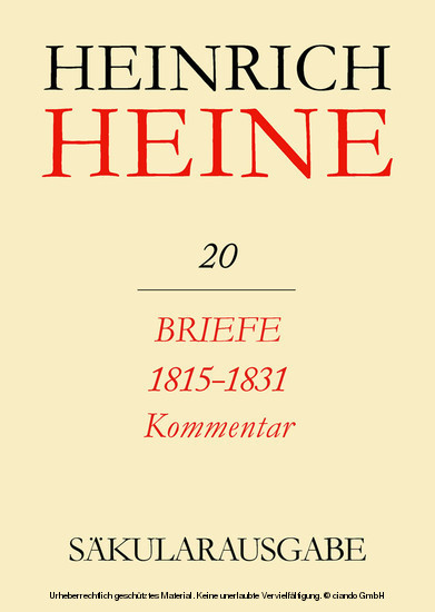 Briefe 1815-1831. Kommentar main product photo