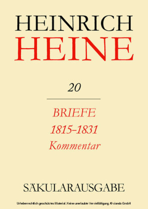 Briefe 1815-1831. Kommentar