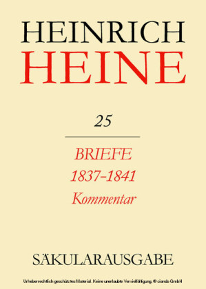 Briefe an Heine 1837-1841. Kommentar