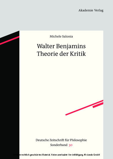 Walter Benjamins Theorie der Kritik main product photo