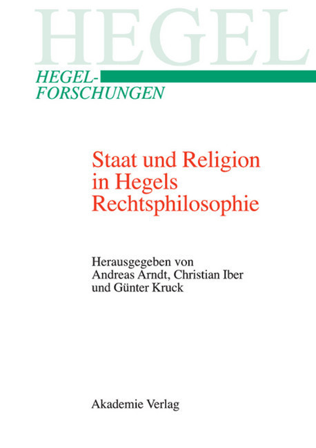 Staat und Religion in Hegels Rechtsphilosophie main product photo
