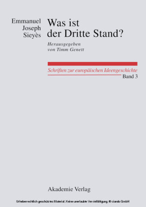 Was ist der Dritte Stand? Ausgewählte Schriften