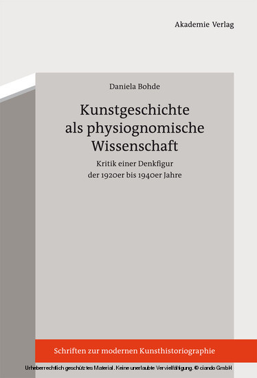 Kunstgeschichte als physiognomische Wissenschaft main product photo