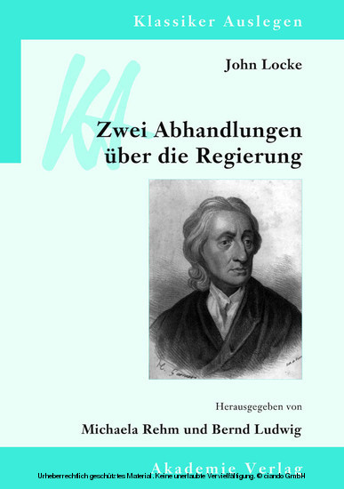 John Locke: Zwei Abhandlungen über die Regierung main product photo