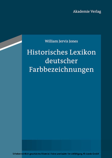 Historisches Lexikon deutscher Farbbezeichnungen main product photo