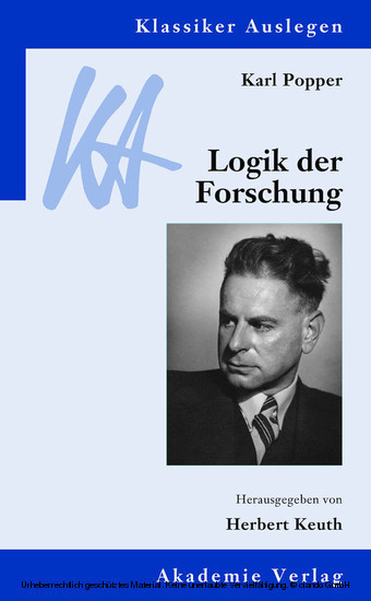 Karl Popper: Logik der Forschung main product photo