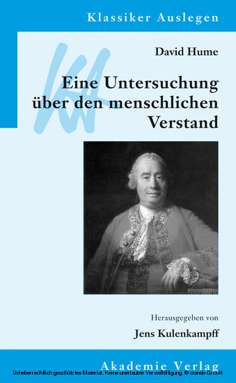 David Hume: Eine Untersuchung über den menschlichen Verstand main product photo