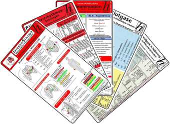 Intensiv-Station Karten-Set - EKG Diagnostik & Ableitungen, Herzrhythmusstörungen, Reanimation - Innerklinisch, Blutgase, Säure-Basen & Elektrolyte -Intensiv-, Analgesie & Sedierung auf der Intensivstation