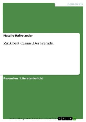 Zu: Albert Camus, Der Fremde.