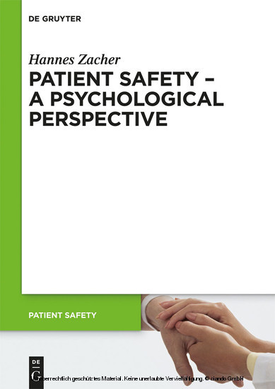 Patient Safety - A Psychological Perspective main product photo