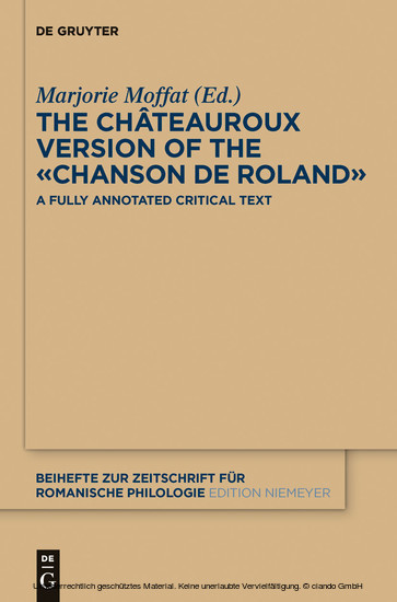 The Châteauroux Version of the "Chanson de Roland" main product photo