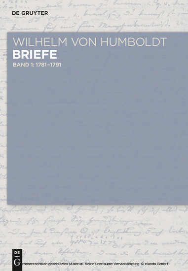 Briefe 1781 bis Juni 1791 main product photo