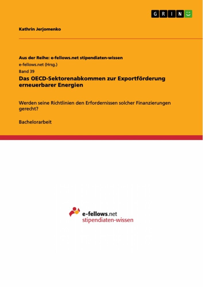 Das OECD-Sektorenabkommen zur Exportförderung erneuerbarer Energien main product photo