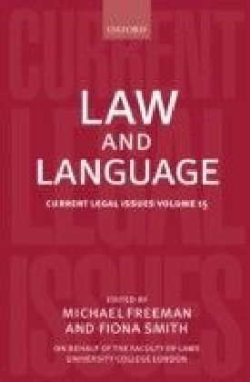 Law and Language: Current Legal Issues Volume 15