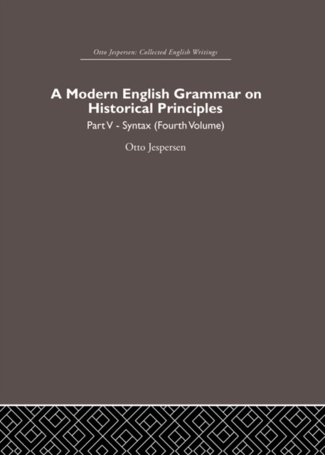 Modern English Grammar on Historical Principles main product photo