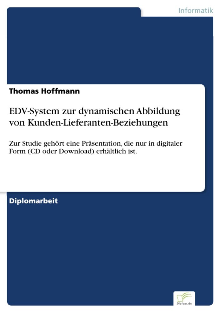 EDV-System zur dynamischen Abbildung von Kunden-Lieferanten-Beziehungen main product photo
