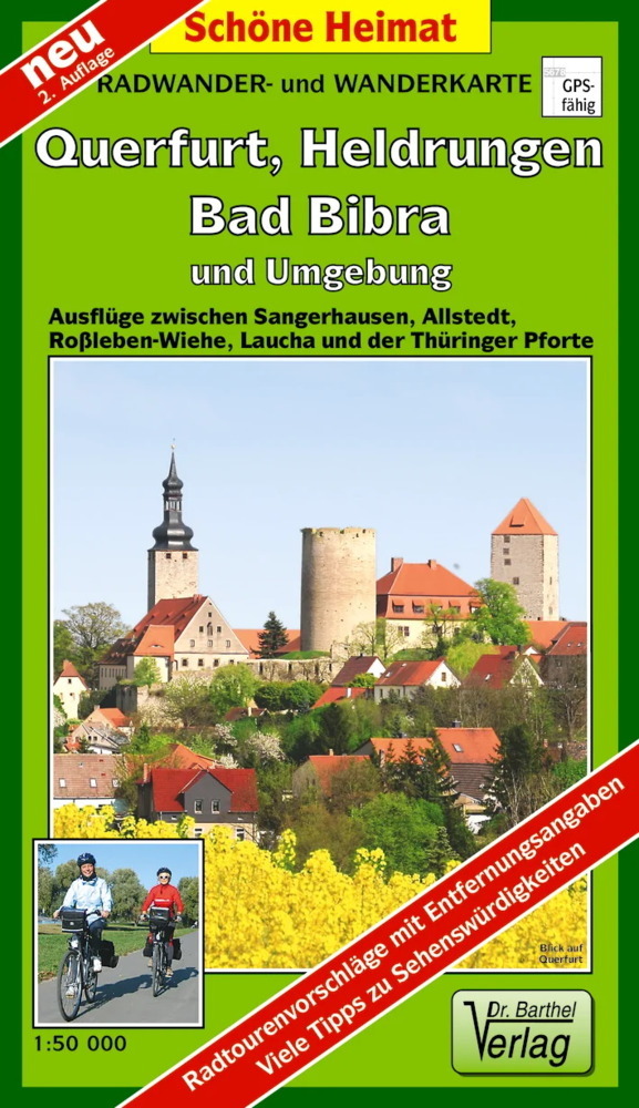 Radwander- und Wanderkarte Querfurt, Heldrungen, Bad Bibra und Umgebung main product photo