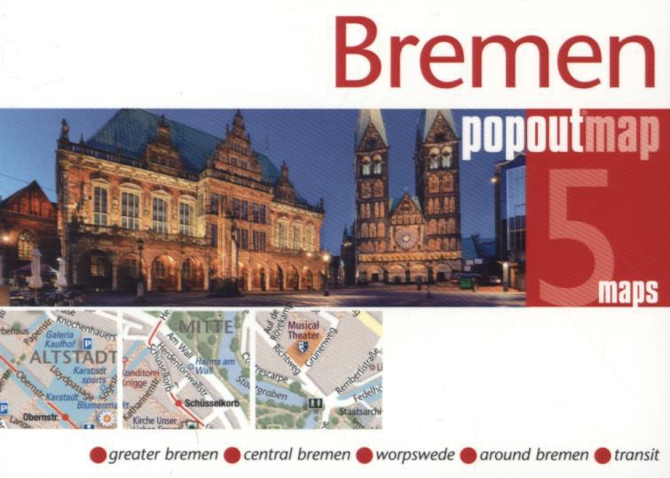 Bremen PopOut Map, 5 maps main product photo