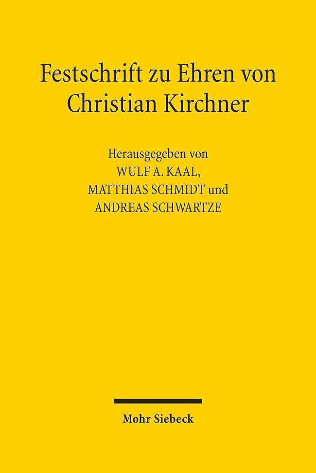 Festschrift zu Ehren von Christian Kirchner main product photo