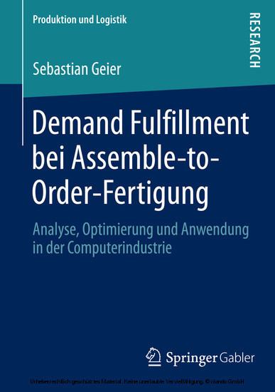 Demand Fulfillment bei Assemble-to-Order-Fertigung main product photo