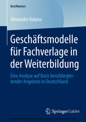 Geschäftsmodelle für Fachverlage in der Weiterbildung