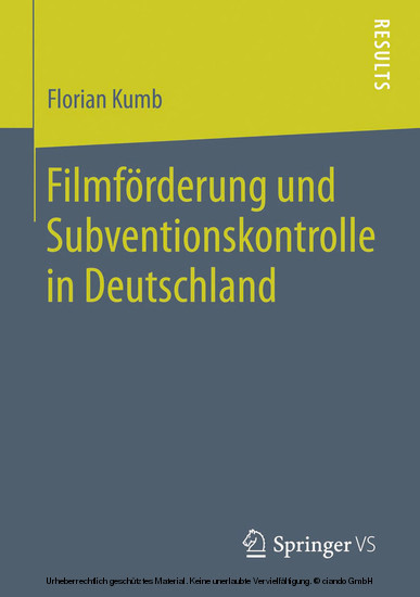 Filmförderung und Subventionskontrolle in Deutschland main product photo