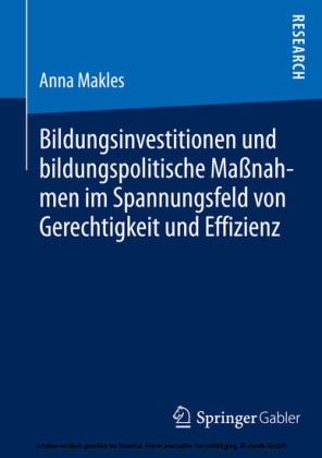 Bildungsinvestitionen und bildungspolitische Maßnahmen im Spannungsfeld von Gerechtigkeit und Effizienz