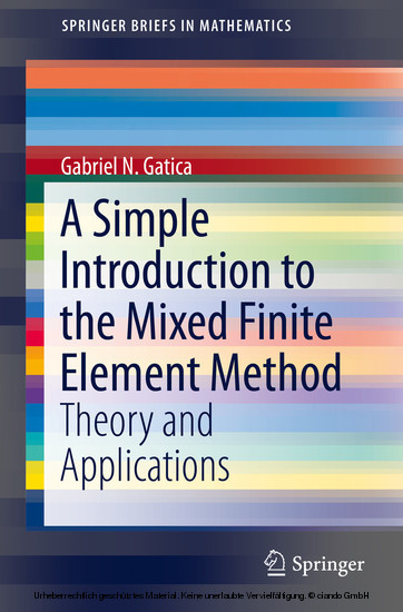 A Simple Introduction to the Mixed Finite Element Method main product photo