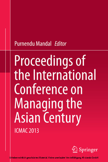 Proceedings of the International Conference on Managing the Asian Century main product photo