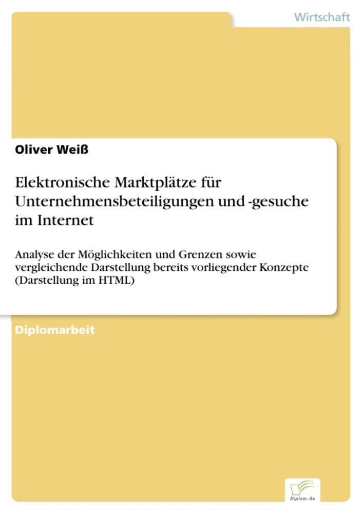 Elektronische Marktplätze für Unternehmensbeteiligungen und -gesuche im Internet main product photo
