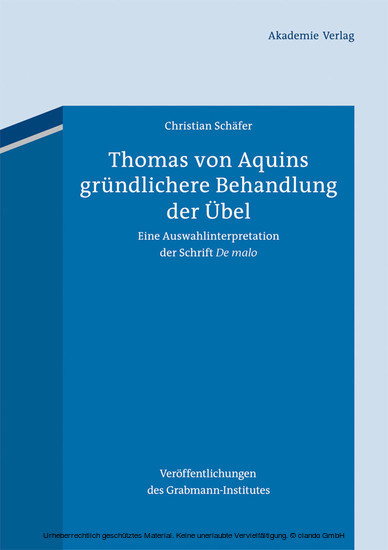 Thomas von Aquins gründlichere Behandlung der Übel main product photo