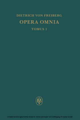 Opera omnia, Tomus I. Schriften zur Intellekttheorie
