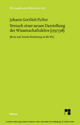 Versuch einer neuen Darstellung der Wissenschaftslehre