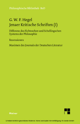 Jenaer Kritische Schriften I