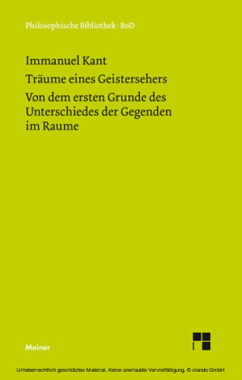 Träume eines Geistersehers. Der Unterschied der Gegenden im Raume