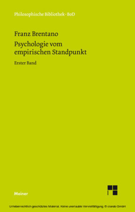 Psychologie vom empirischen Standpunkt. Erster Band