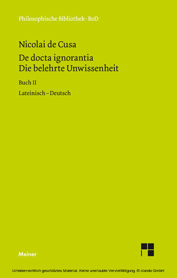 De docta ignorantia. Die belehrte Unwissenheit main product photo