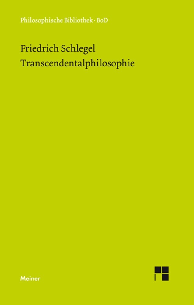 Transcendentalphilosophie (1800-1801) main product photo