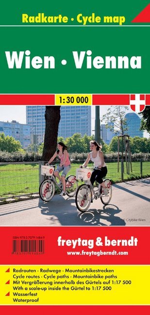 Wien, Radkarte 1:30.000. Freytag & Berndt Cycle map Vienna main product photo