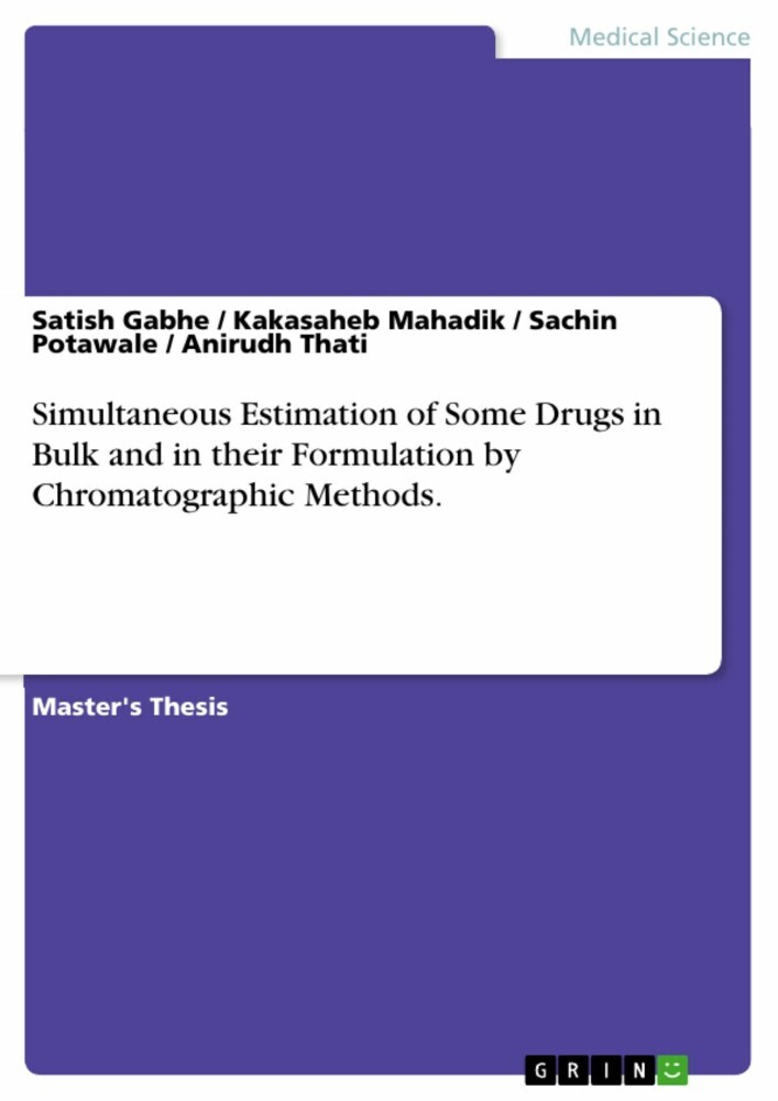 Simultaneous Estimation of Some Drugs in Bulk and in their Formulation by Chromatographic Methods. main product photo