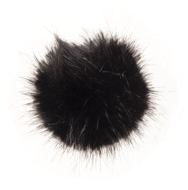 Pompon Kunstfell schwarz main product photo