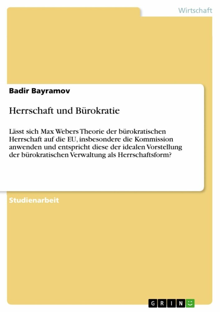 Herrschaft und Bürokratie main product photo