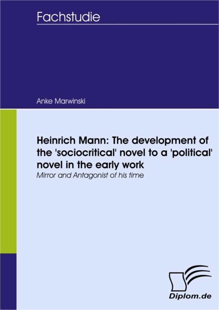 Heinrich Mann: The development of the 'sociocritical' novel to a 'political' novel in the early work main product photo