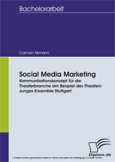 Social Media Marketing. Kommunikationskonzept für die Theaterbranche am Beispiel des Theaters: Junges Ensemble Stuttgart main product photo