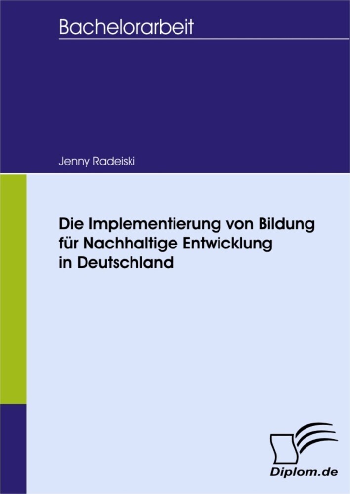 Die Implementierung von Bildung für Nachhaltige Entwicklung in Deutschland main product photo