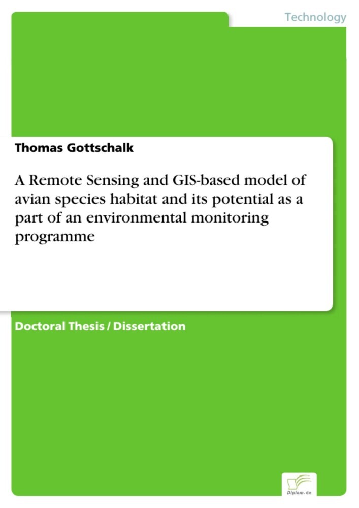 A Remote Sensing and GIS-based model of avian species habitat and its potential as a part of an environmental monitoring programme main product photo