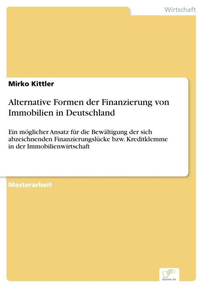 Alternative Formen der Finanzierung von Immobilien in Deutschland main product photo
