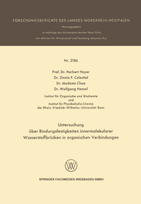 Untersuchung über Bindungsfestigkeiten innermolekularer Wasse...