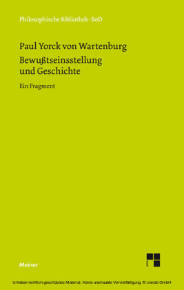Bewußtseinsstellung und Geschichte