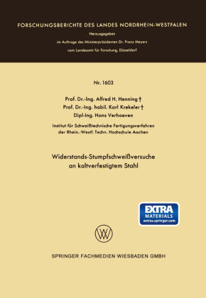 Widerstands-Stumpfschweißversuche an kaltverfestigtem Stahl